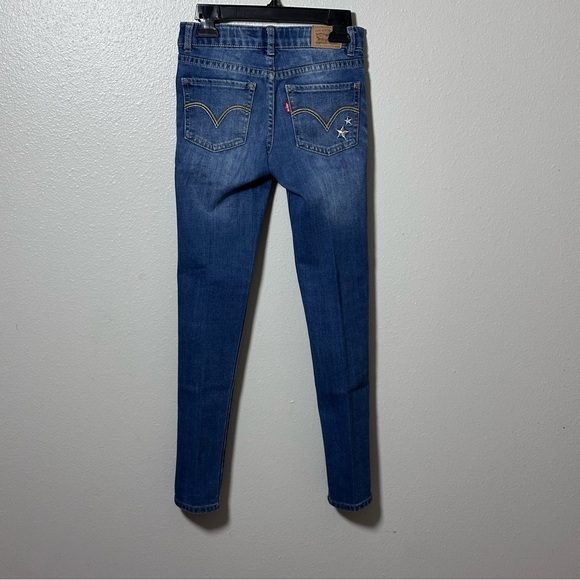 Levi’s Kids Girls Denim 701 Super Skinny Jeans Star Print size 8. - Picture 4 of 9